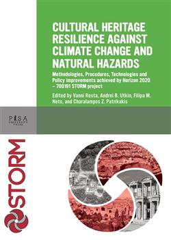 copertina del libro Cultural heritage resilience against climatic change and natural hazards. Methodologies, procedures, technologies and policy improvements achieved by Horizon 2020 - 700191 Storm project