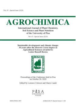 Special issue: Sustainable development and climate change: 30 years after the Honoris Causa degree in Agricultural Sciences awarded to Lester Russell Brown